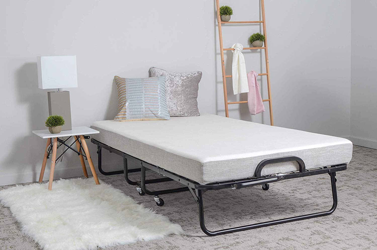 portable bed frame with mattress amazon
